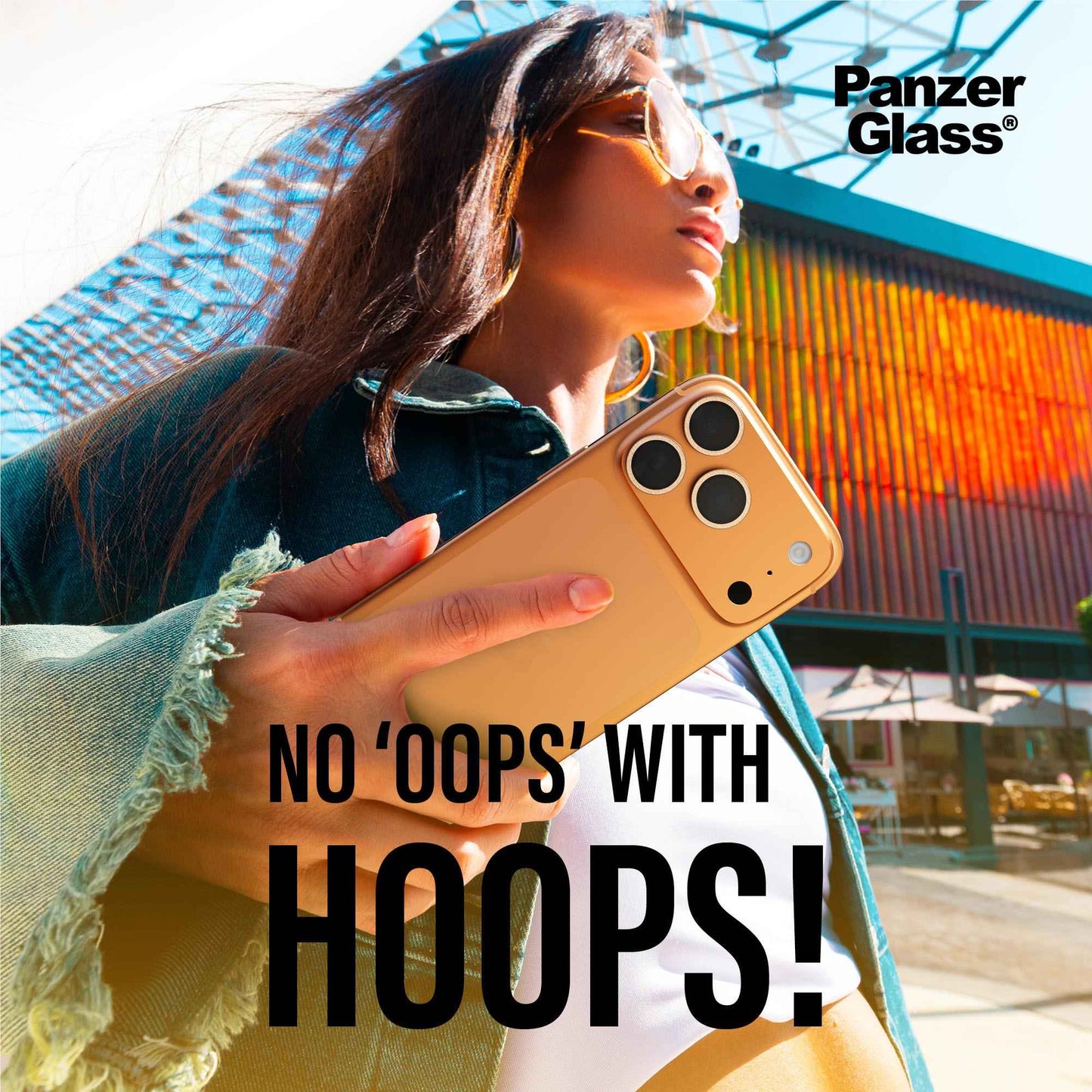 Panzer Hoops Lens Protector for iPhone 17 Pro/17 Pro Max (Glitter Gold)