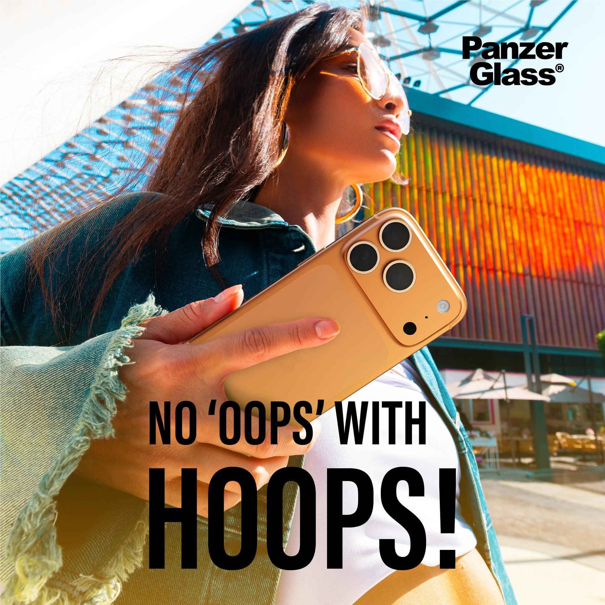 Panzer Hoops Lens Protector for iPhone 17 Pro/17 Pro Max (Glitter Gold)