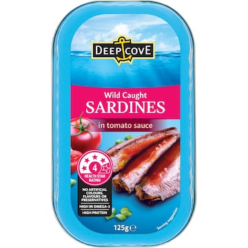 Deep Cove Sardines In Tomato Sauce 125g