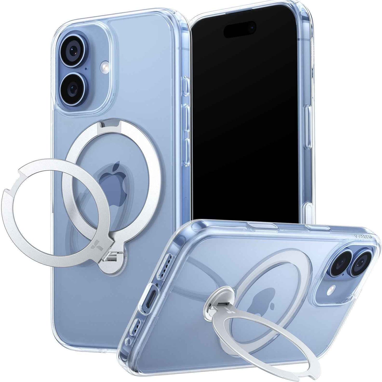 Torras Ostand Spin Case for iPhone 17 (Clear)