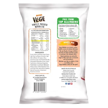 Vege Chips Sweet Potato Nibbles Honey Soy Flavour 75g