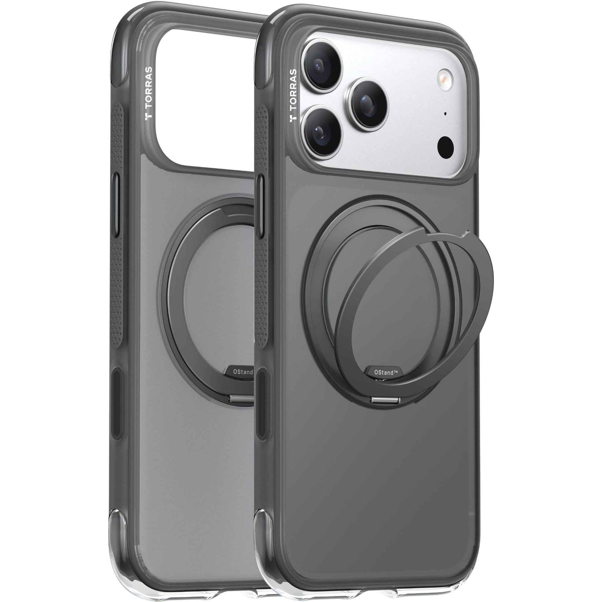 Torras Ostand R Air Case for iPhone 17 Pro Max (Black)