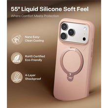Torras Ostand Spin Silicone Case for iPhone 17 Pro Max (Blush Pink)