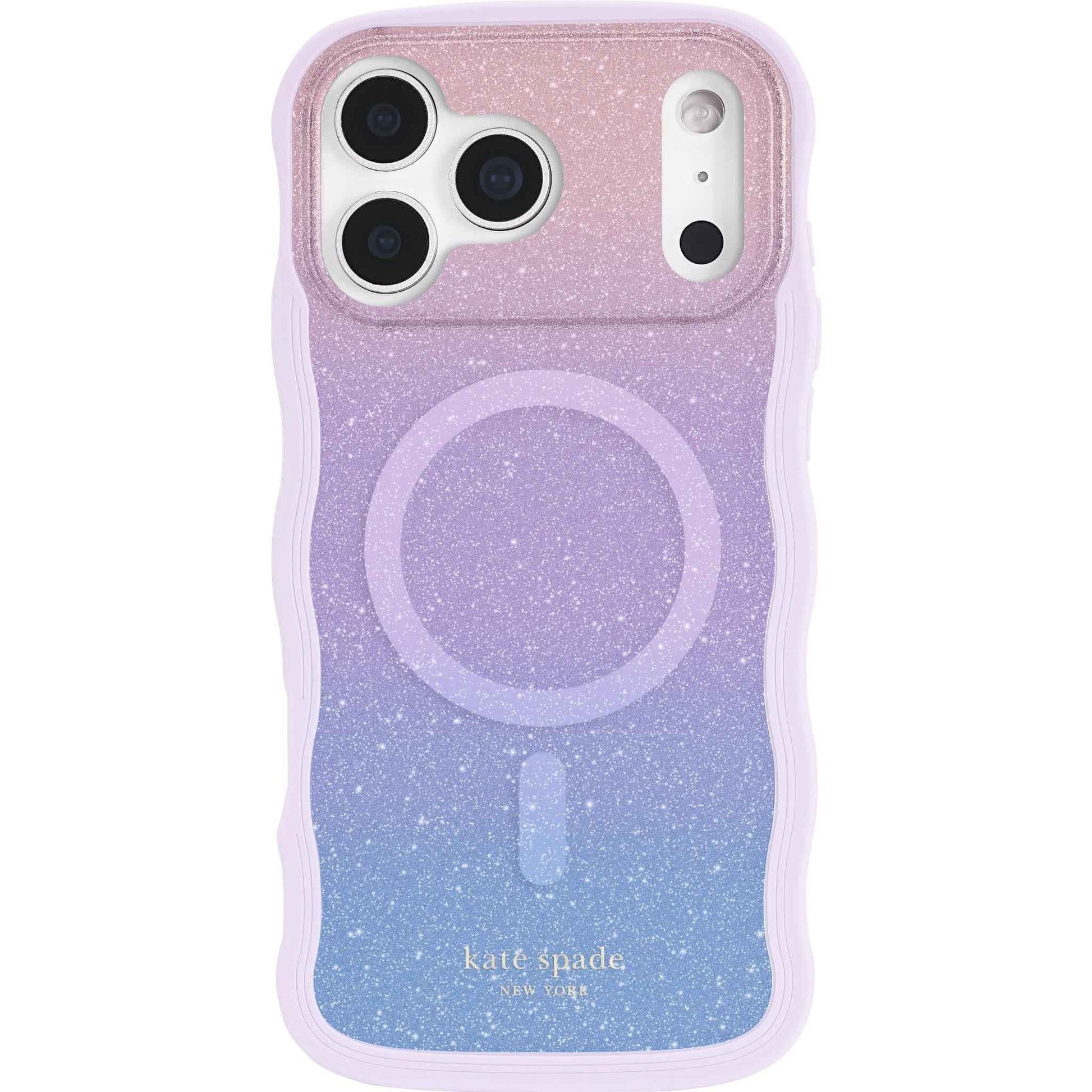 Kate Spade Wavy MagSafe Case for iPhone 17 Pro Max (Wavy Opal Glitter)
