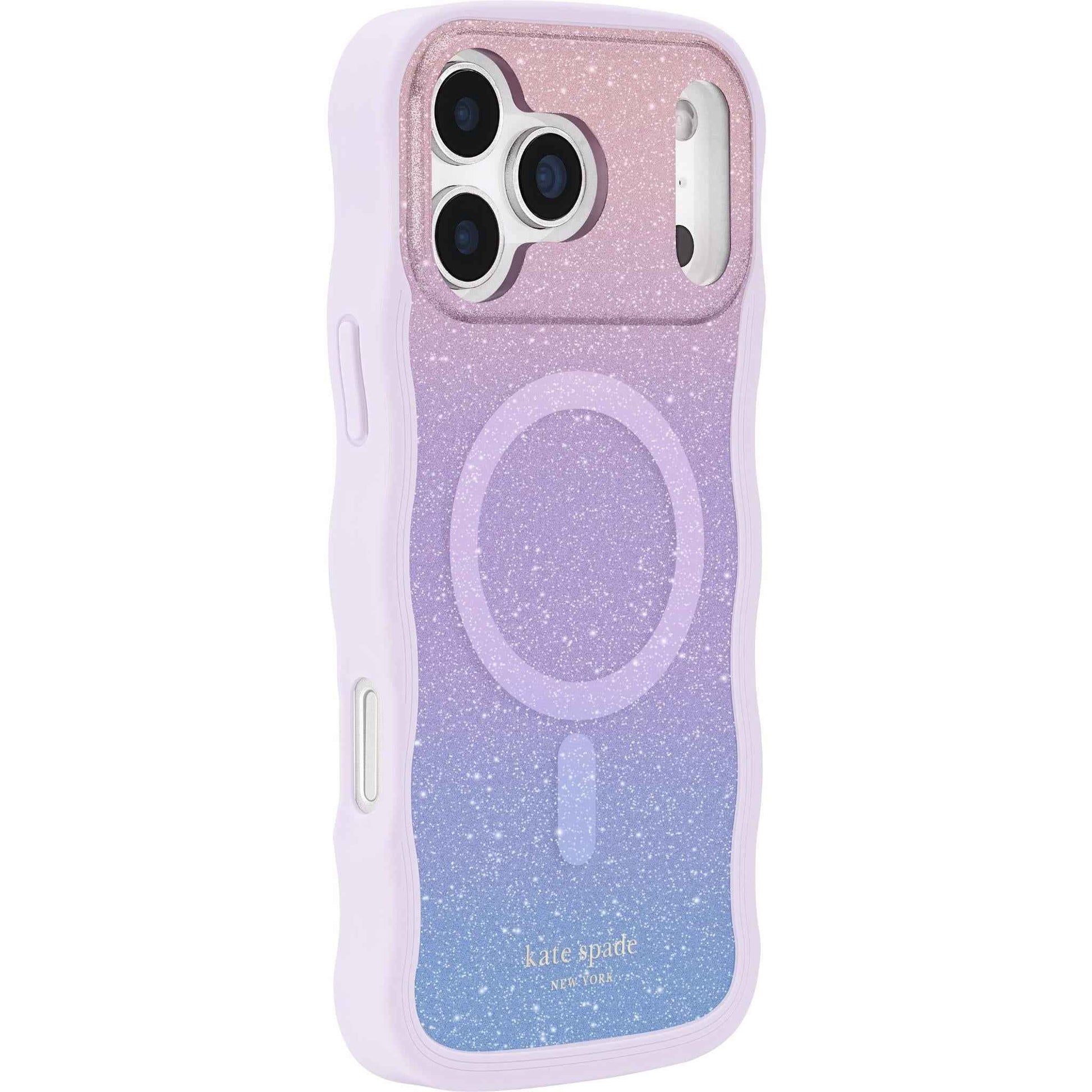 Kate Spade Wavy MagSafe Case for iPhone 17 Pro Max (Wavy Opal Glitter)