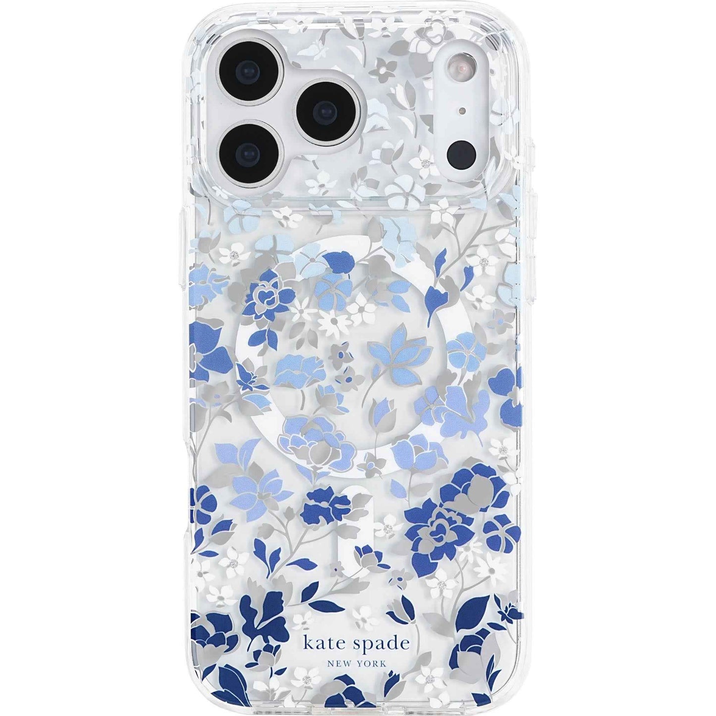 Kate Spade Protective MagSafe Case for iPhone 17 Pro Max (Flowerbed Blue)