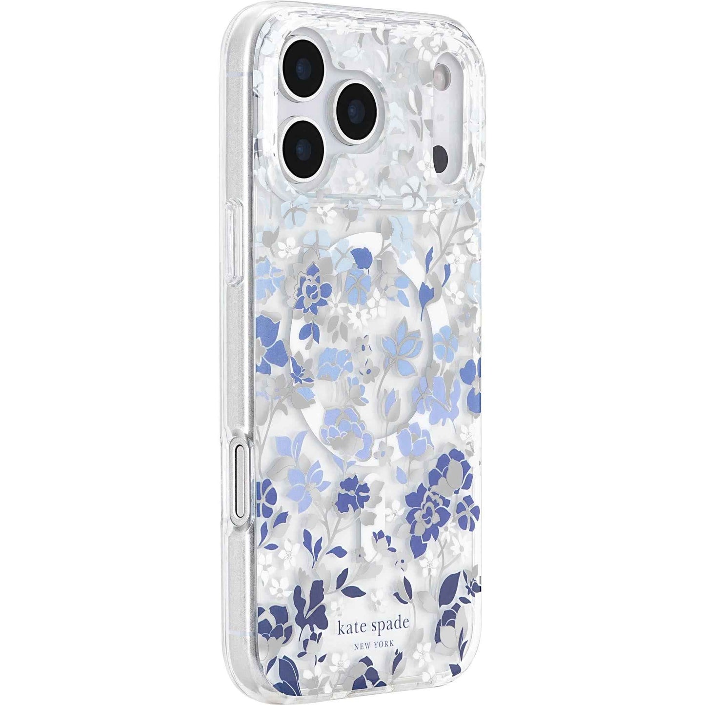 Kate Spade Protective MagSafe Case for iPhone 17 Pro Max (Flowerbed Blue)
