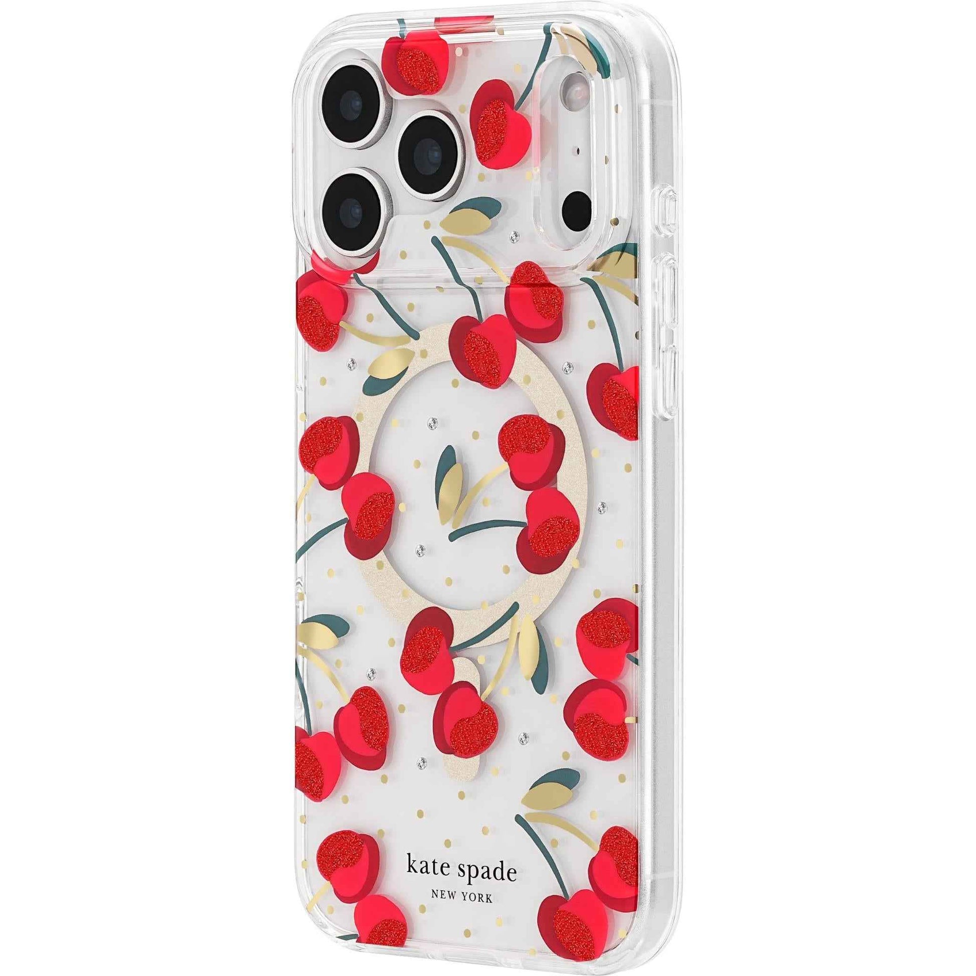 Kate Spade Protective MagSafe Case for iPhone 17 Pro Max (Cherry Dot)