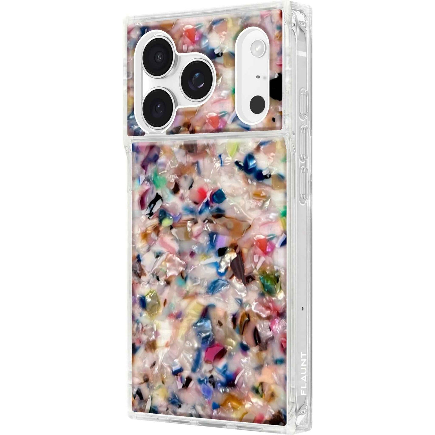 Flaunt Case for iPhone 17 Pro (Rainbow Confetti Tortoise Shell)