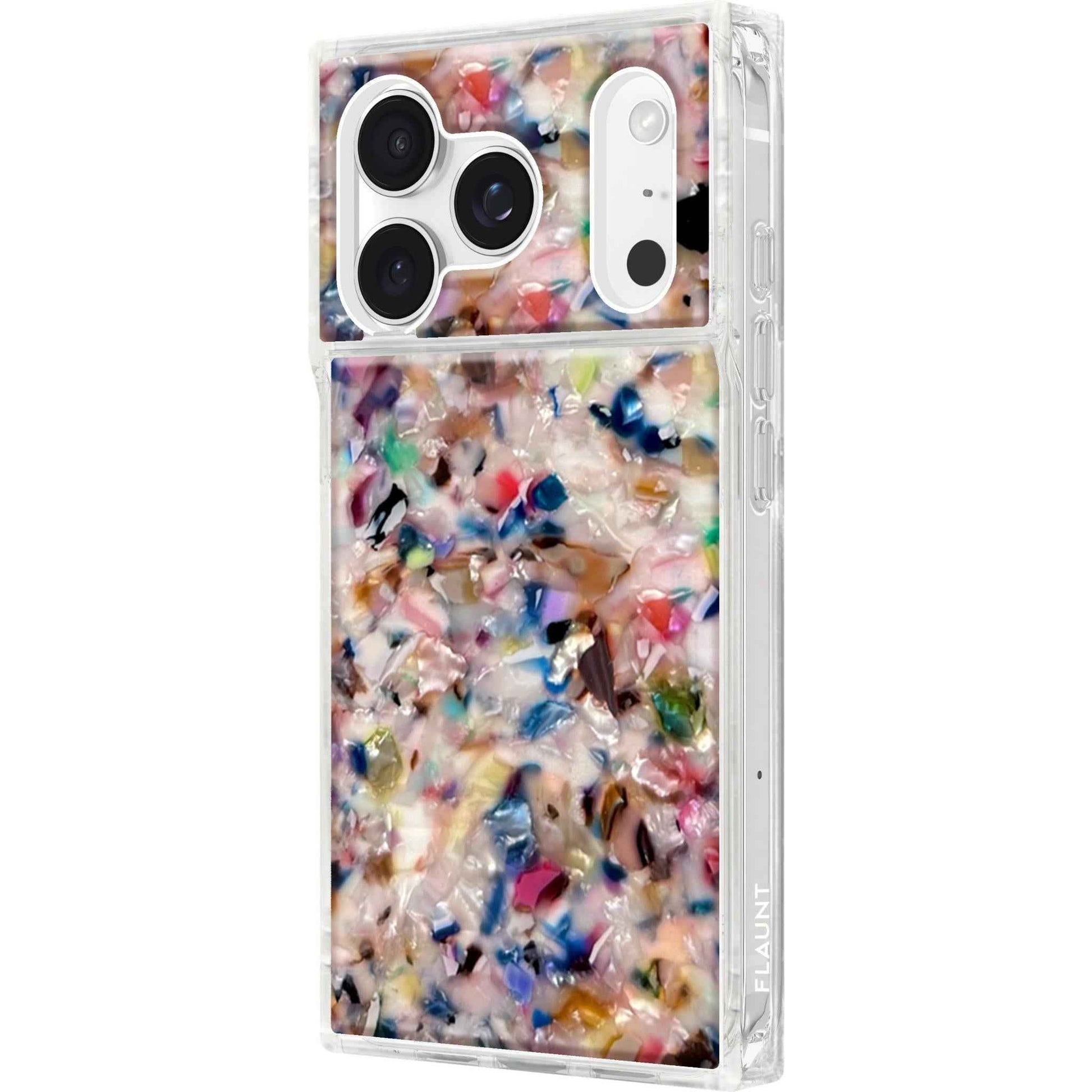 Flaunt Case for iPhone 17 Pro (Rainbow Confetti Tortoise Shell)