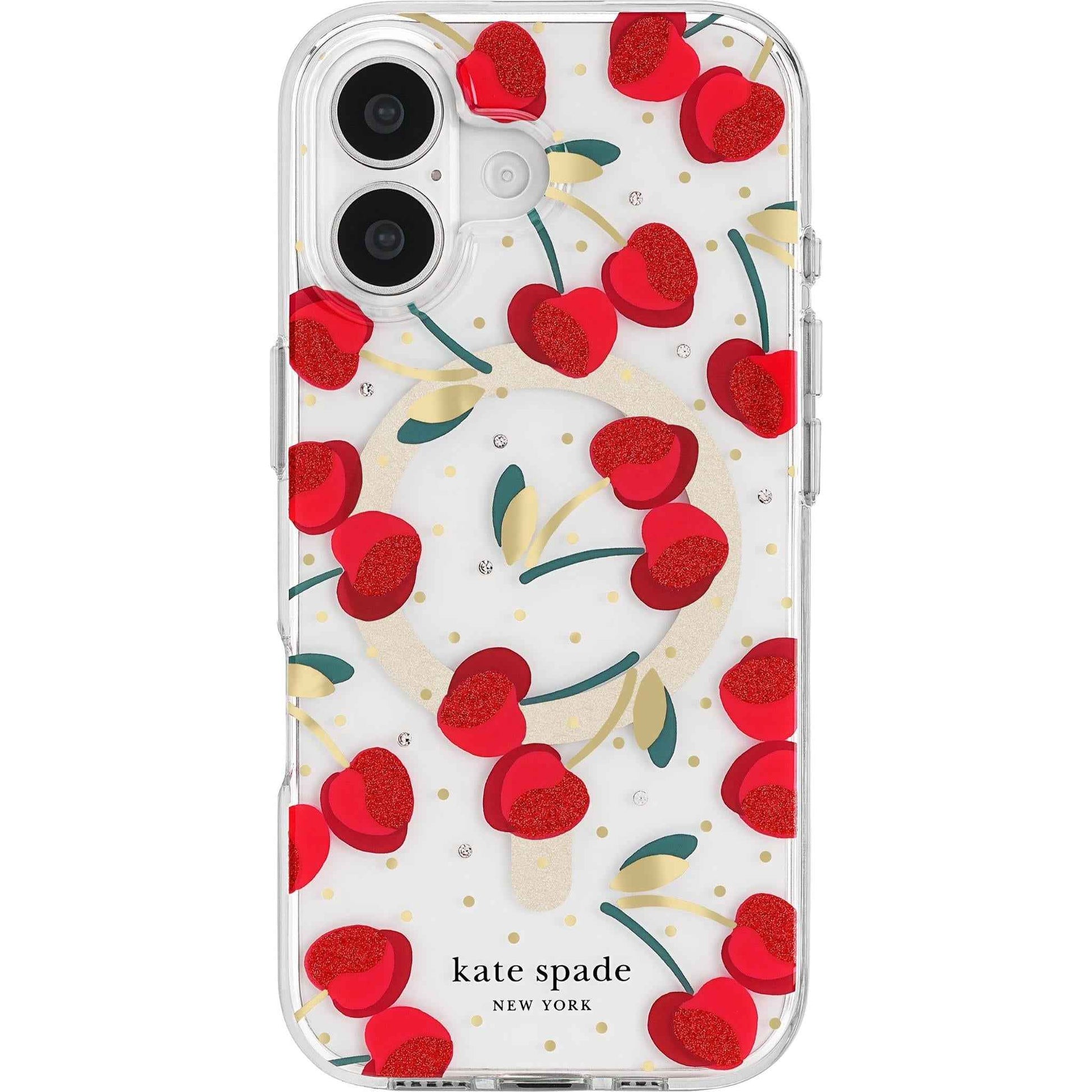 Kate Spade Protective MagSafe Case for iPhone 17 (Cherry Dot)