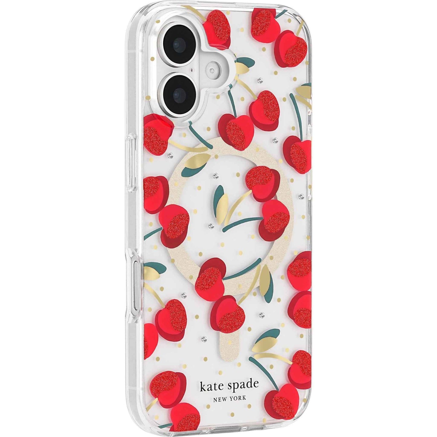 Kate Spade Protective MagSafe Case for iPhone 17 (Cherry Dot)