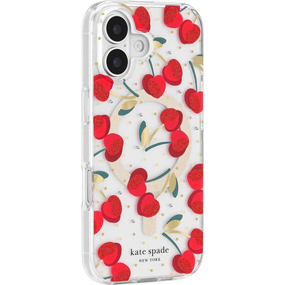 Kate Spade Protective MagSafe Case for iPhone 17 (Cherry Dot)