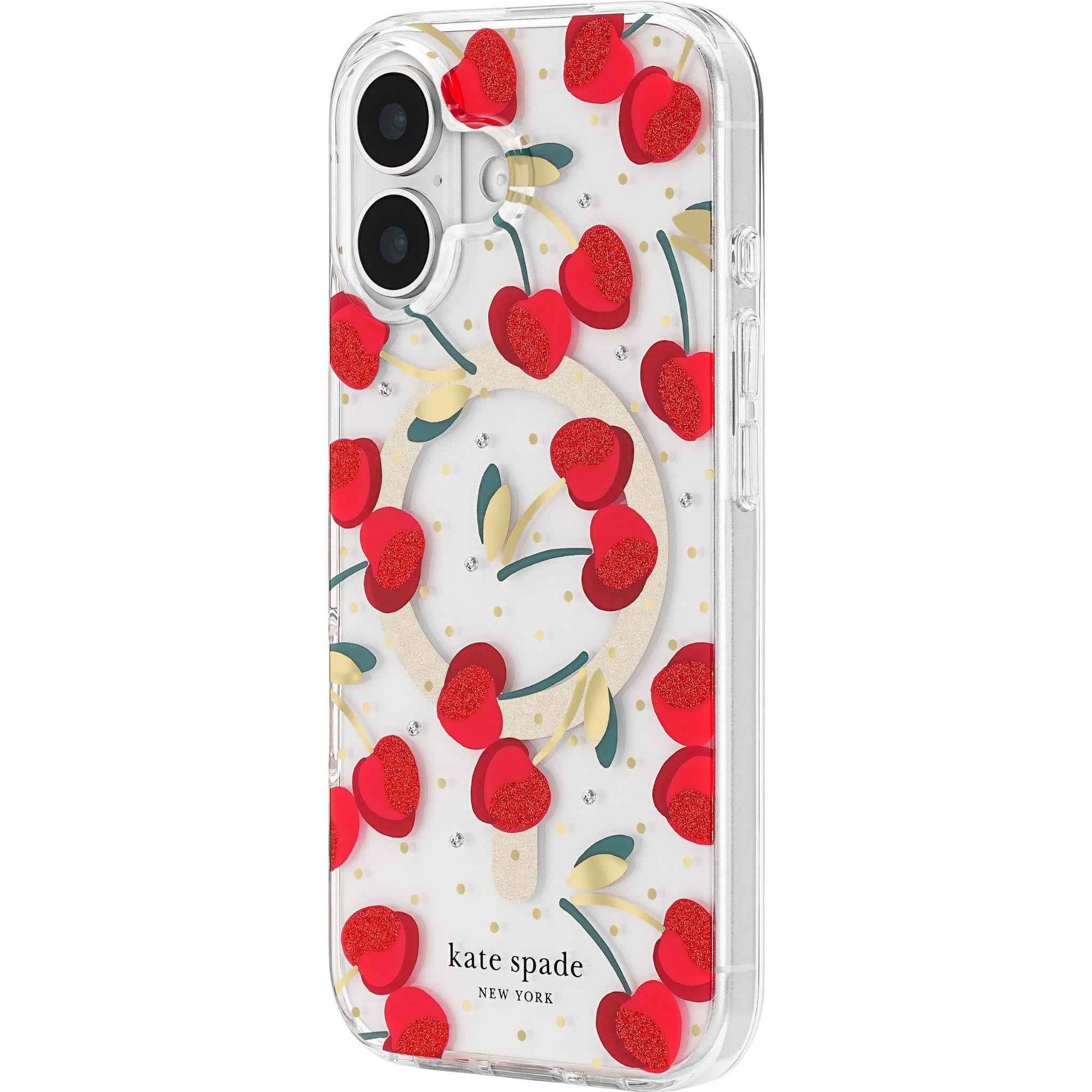 Kate Spade Protective MagSafe Case for iPhone 17 (Cherry Dot)