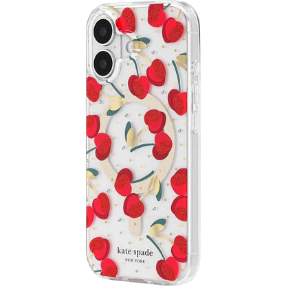 Kate Spade Protective MagSafe Case for iPhone 17 (Cherry Dot)