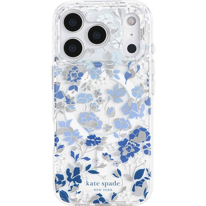 Kate Spade Protective MagSafe Case for iPhone 17 Pro (Flowerbed Blue)