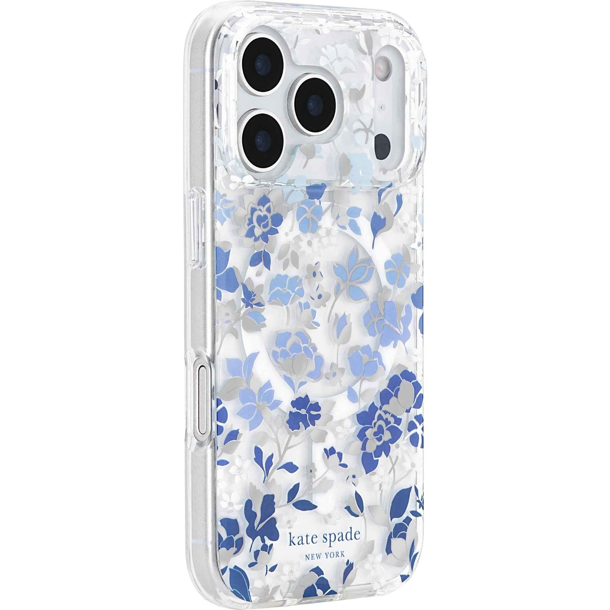 Kate Spade Protective MagSafe Case for iPhone 17 Pro (Flowerbed Blue)