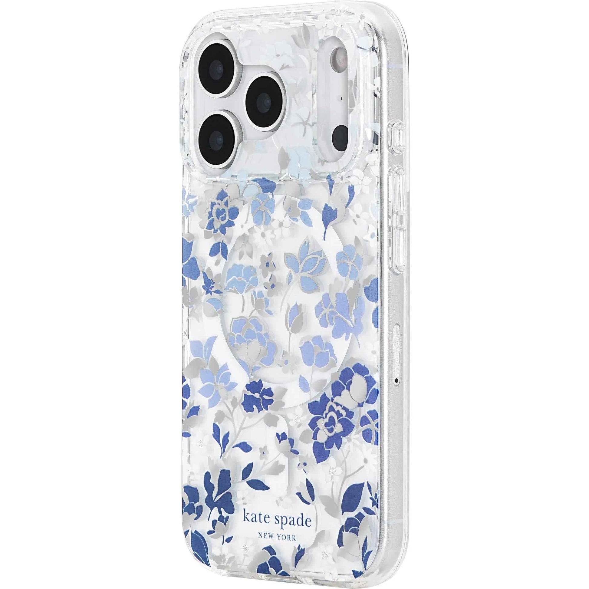 Kate Spade Protective MagSafe Case for iPhone 17 Pro (Flowerbed Blue)