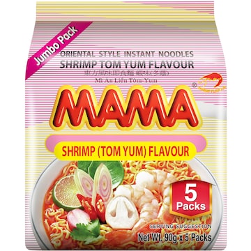 Mama Shrimp (Tom Yum) Instant Noodles 90g x 5 pack