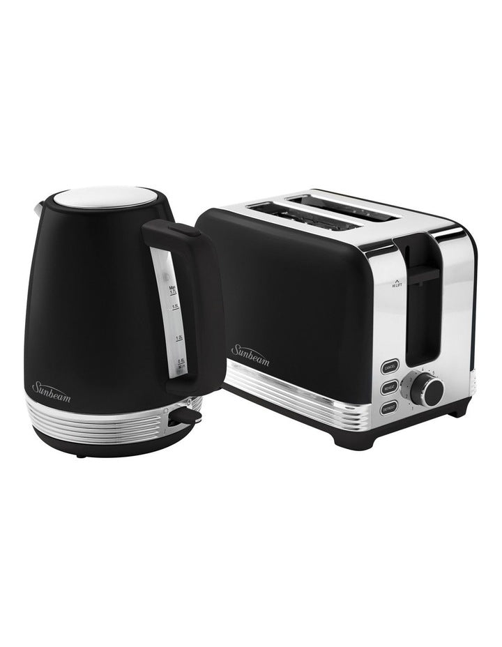 The Chic Collection Breakfast Set Kettle & Toaster in Black PUM3510BK