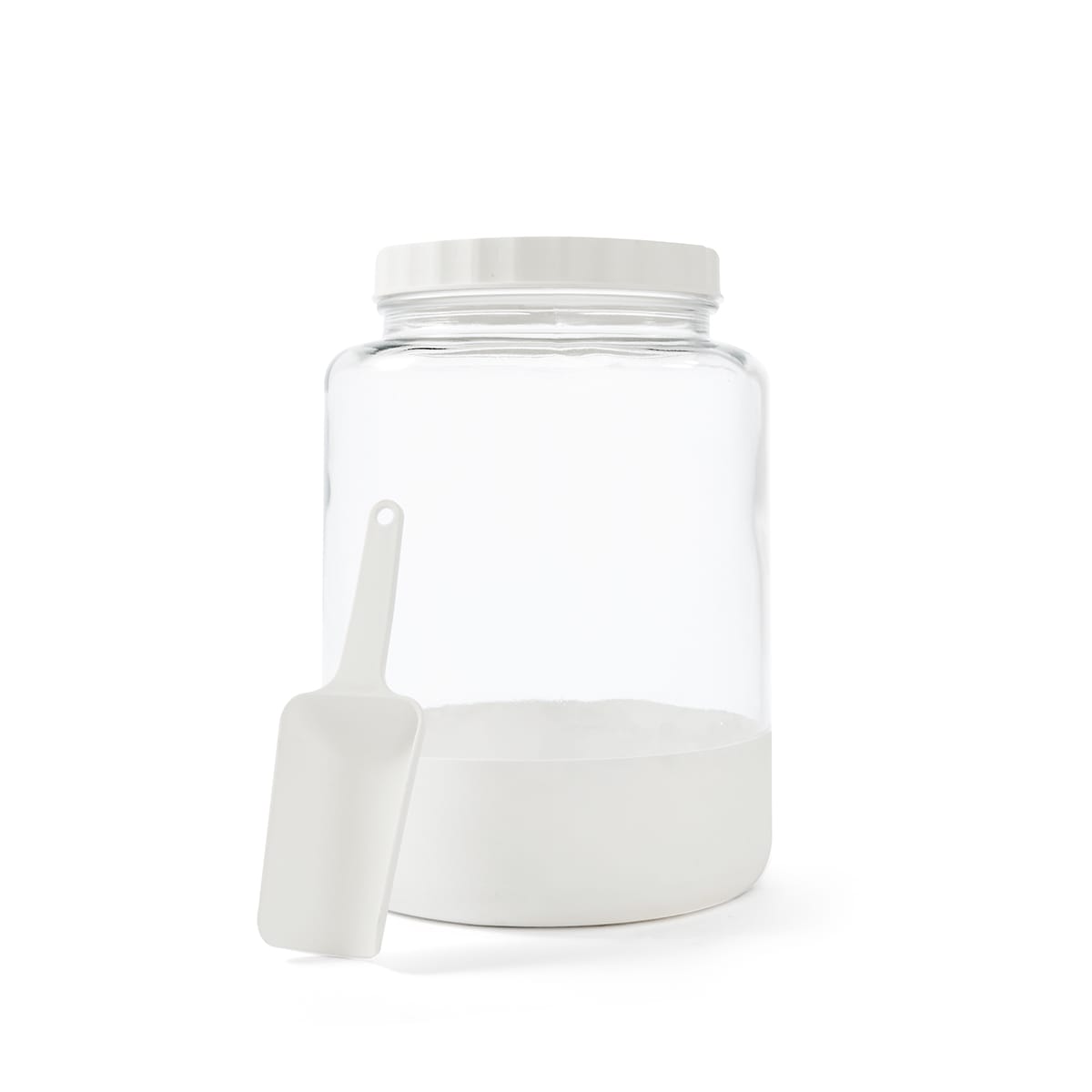 Glass and Silicone Jar with Scoop