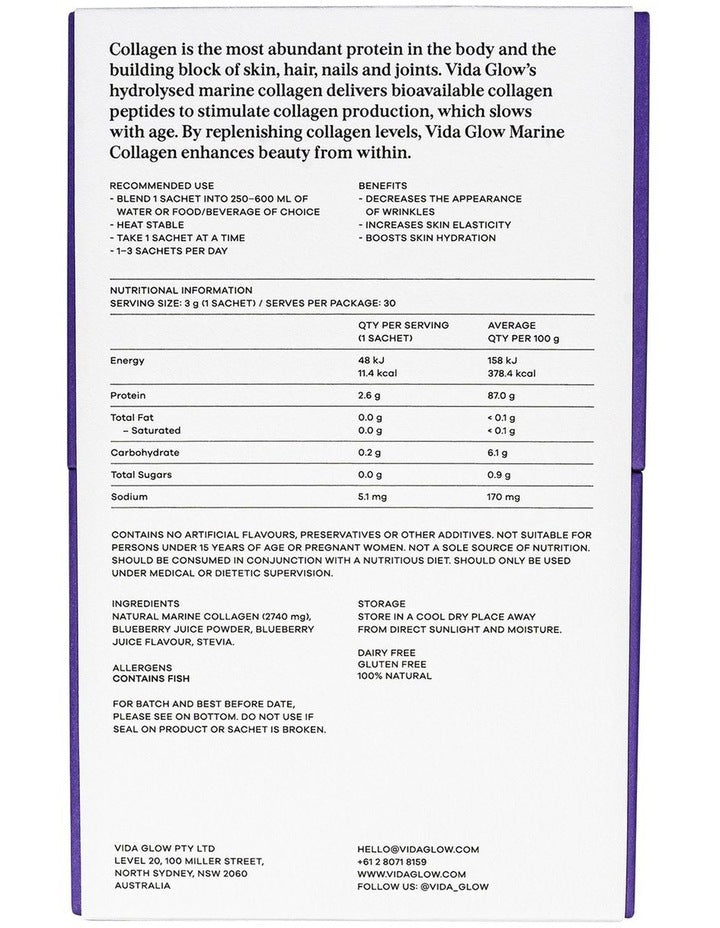 Blueberry Natural Marine Collagen Powder