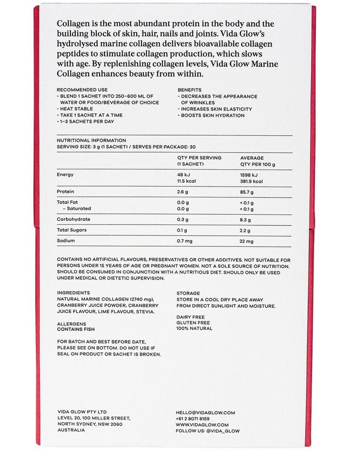 Cranberry And Lime Natural Marine Collagen Powder