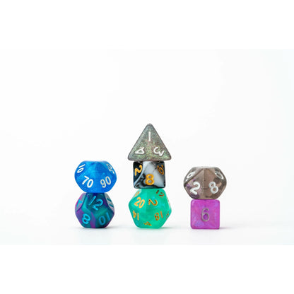 MDG 10mm Mini Polyhedral Dice Misfit Blind Bag (2 Set Pack)