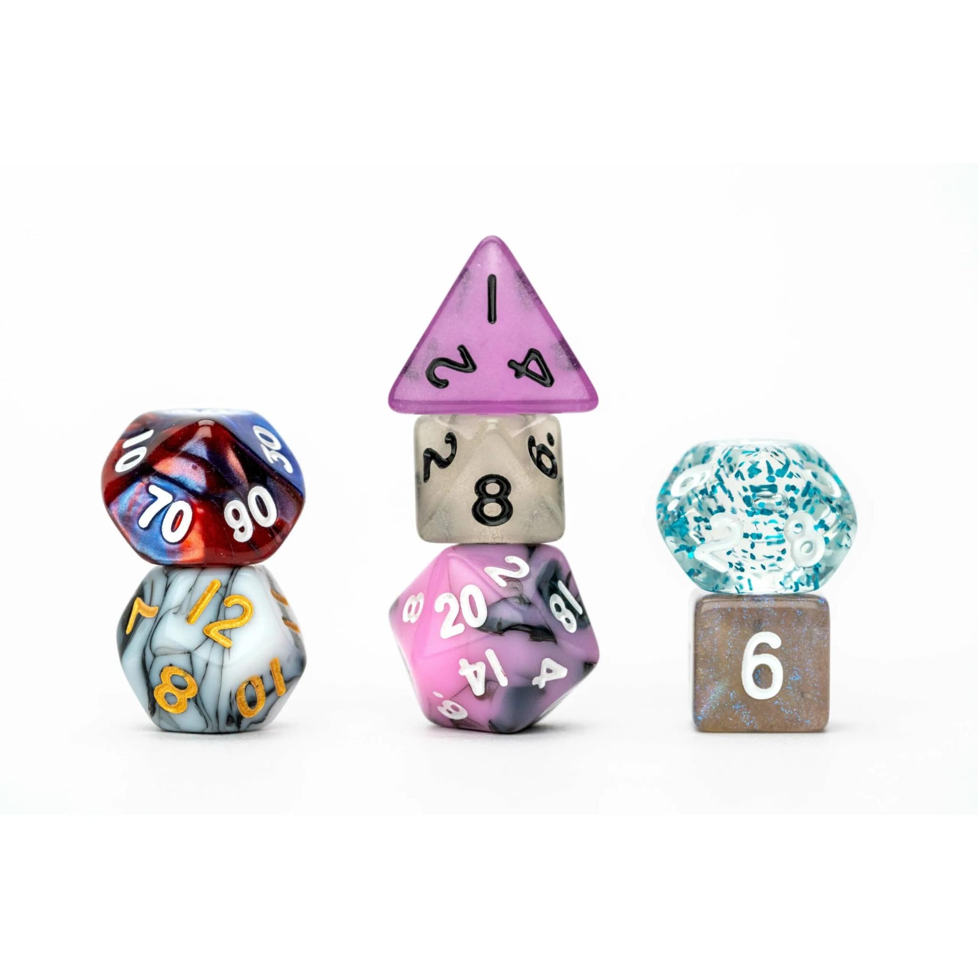 MDG 10mm Mini Polyhedral Dice Misfit Blind Bag (2 Set Pack)