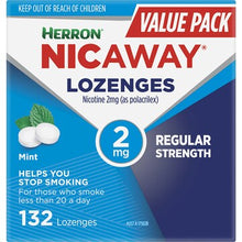 Nicaway Nicotine Lozenges 2mg Regular Strength Mint 132 pack