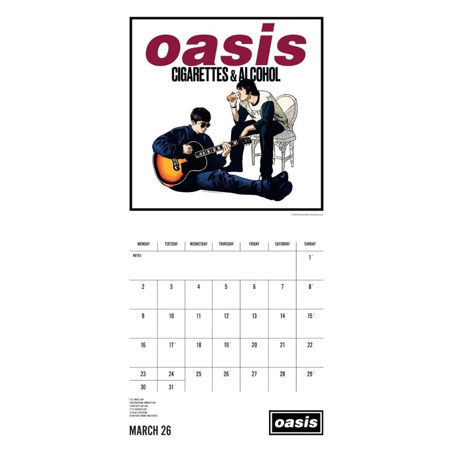 Oasis - 2026 Calendar
