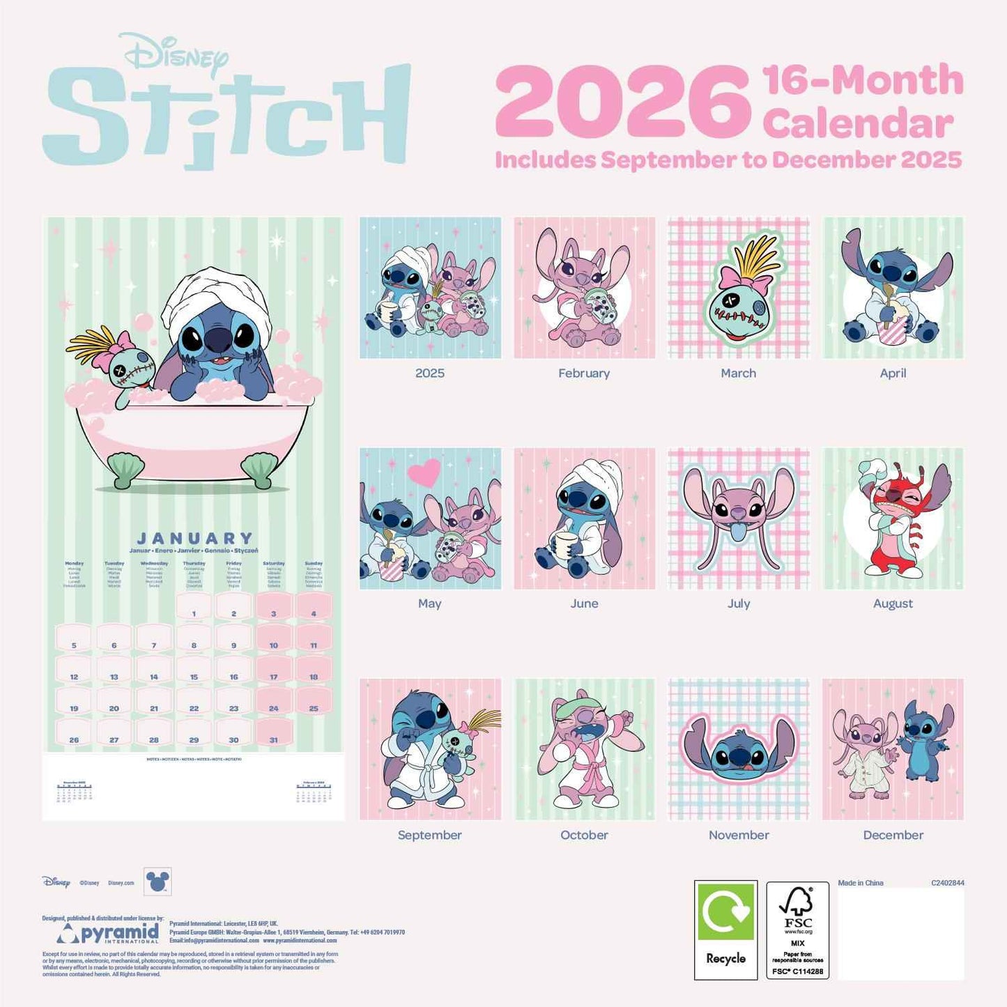 Lilo & Stitch - 2026 Calendar