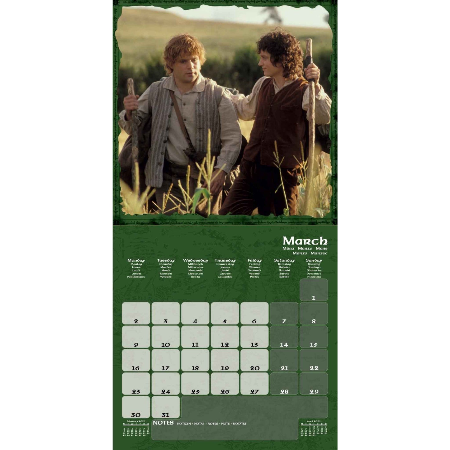 Lord Of The Rings - 2026 Calendar