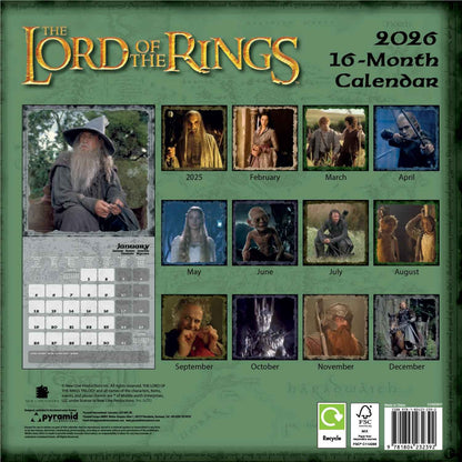 Lord Of The Rings - 2026 Calendar