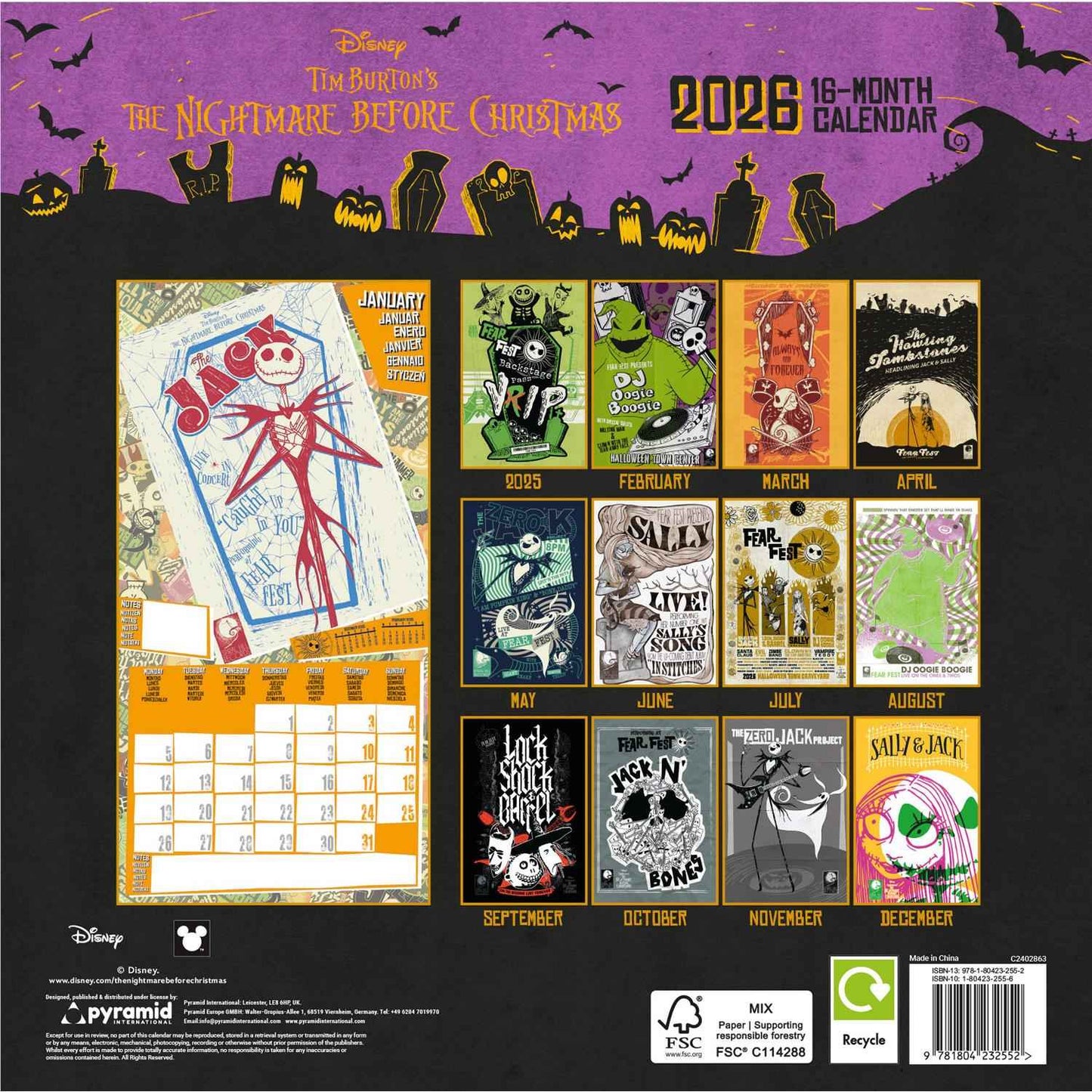 Nightmare Before Christmas - 2026 Calendar