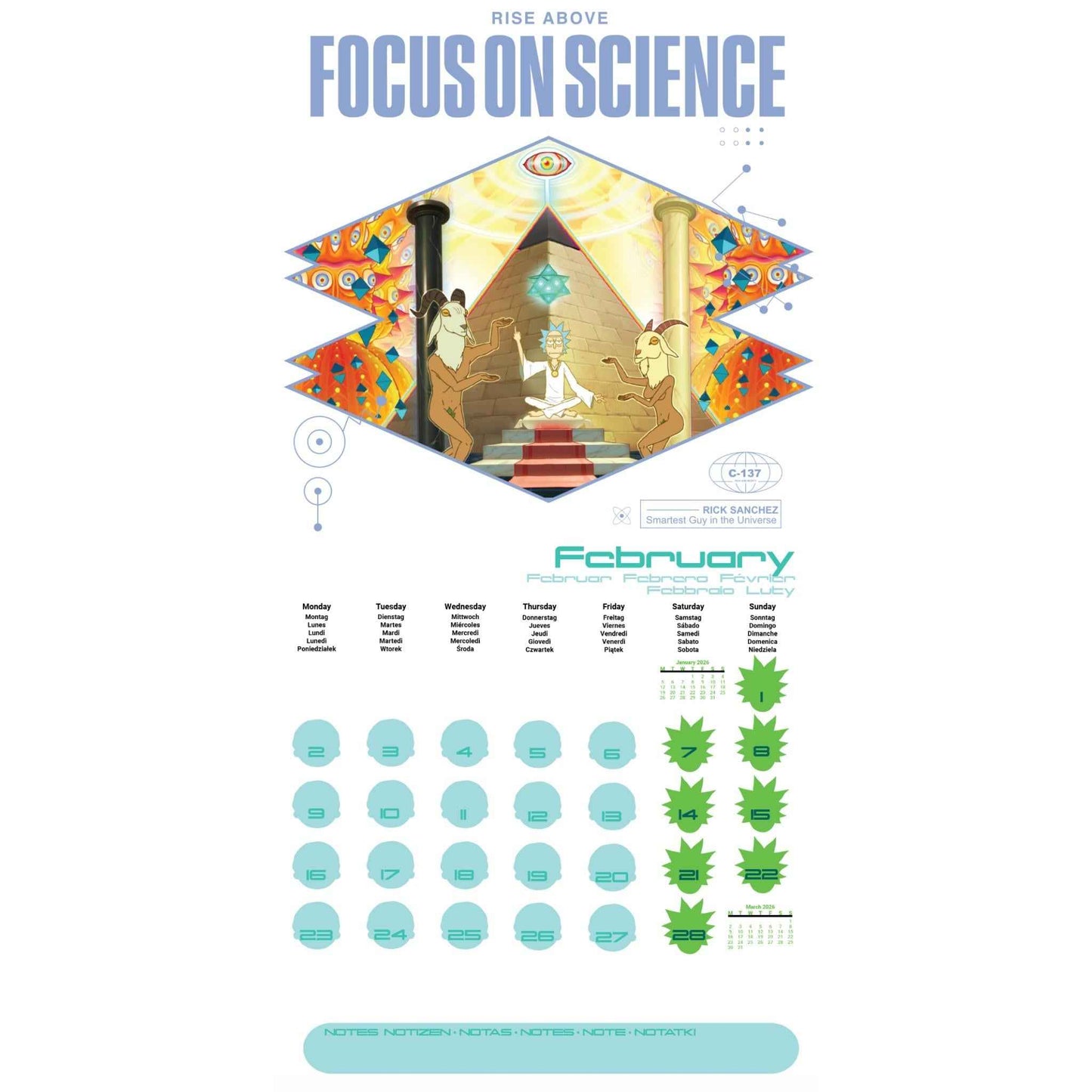 Rick & Morty - 2026 Calendar
