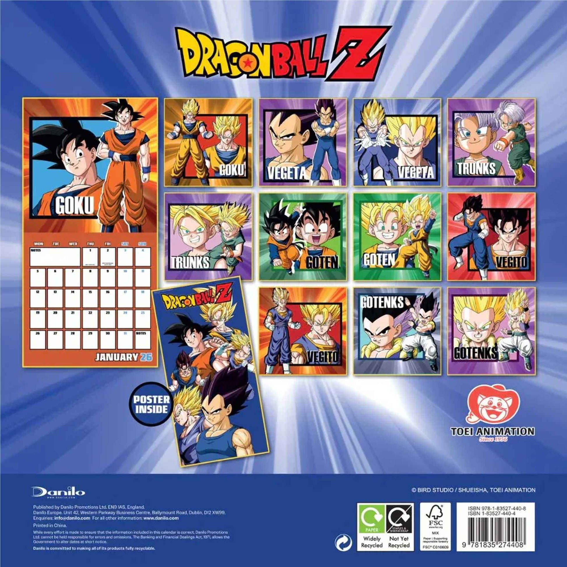 Dragon Ball Z - 2026 Calendar