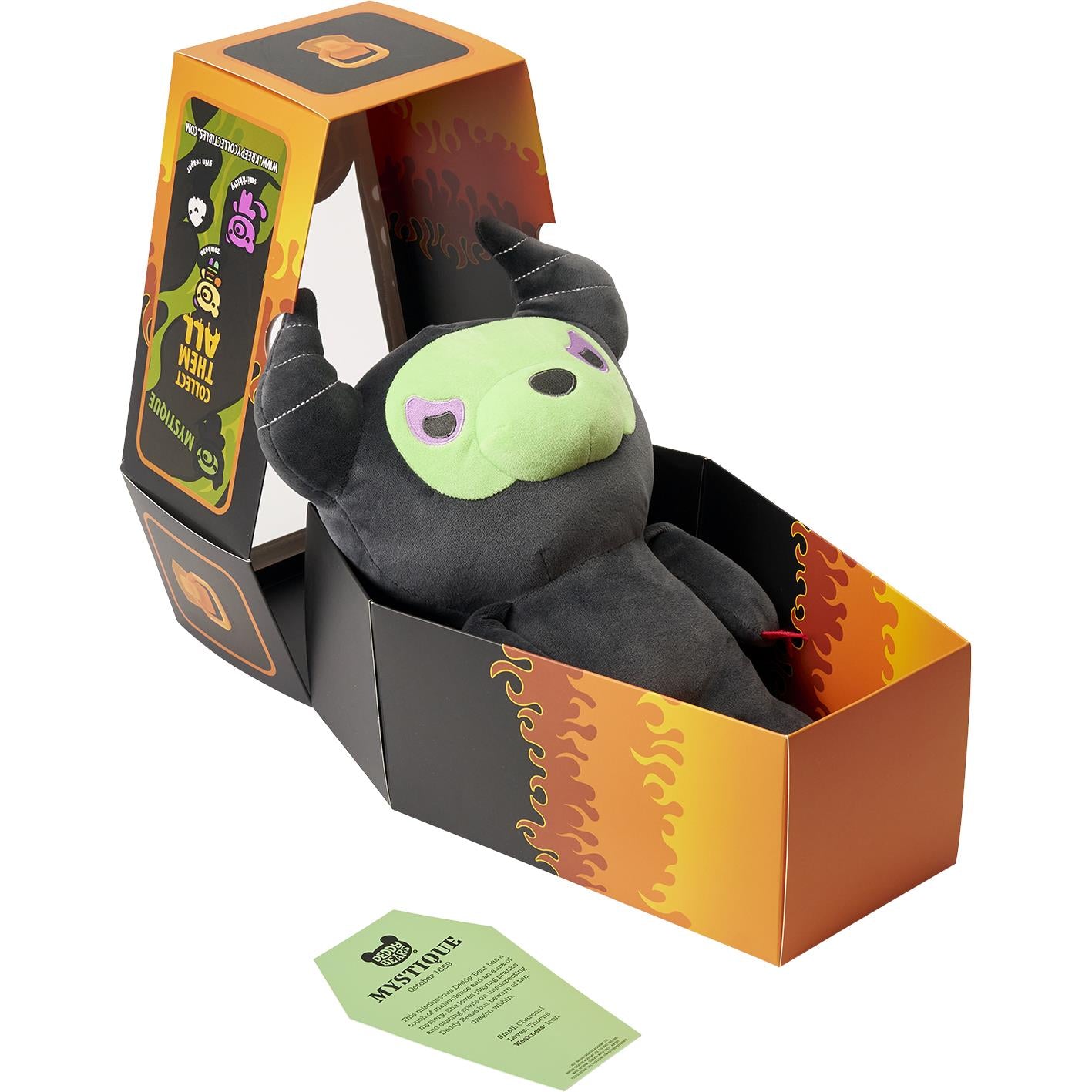 Mystique 12" Halloween Deddy Bear Plush In Coffin