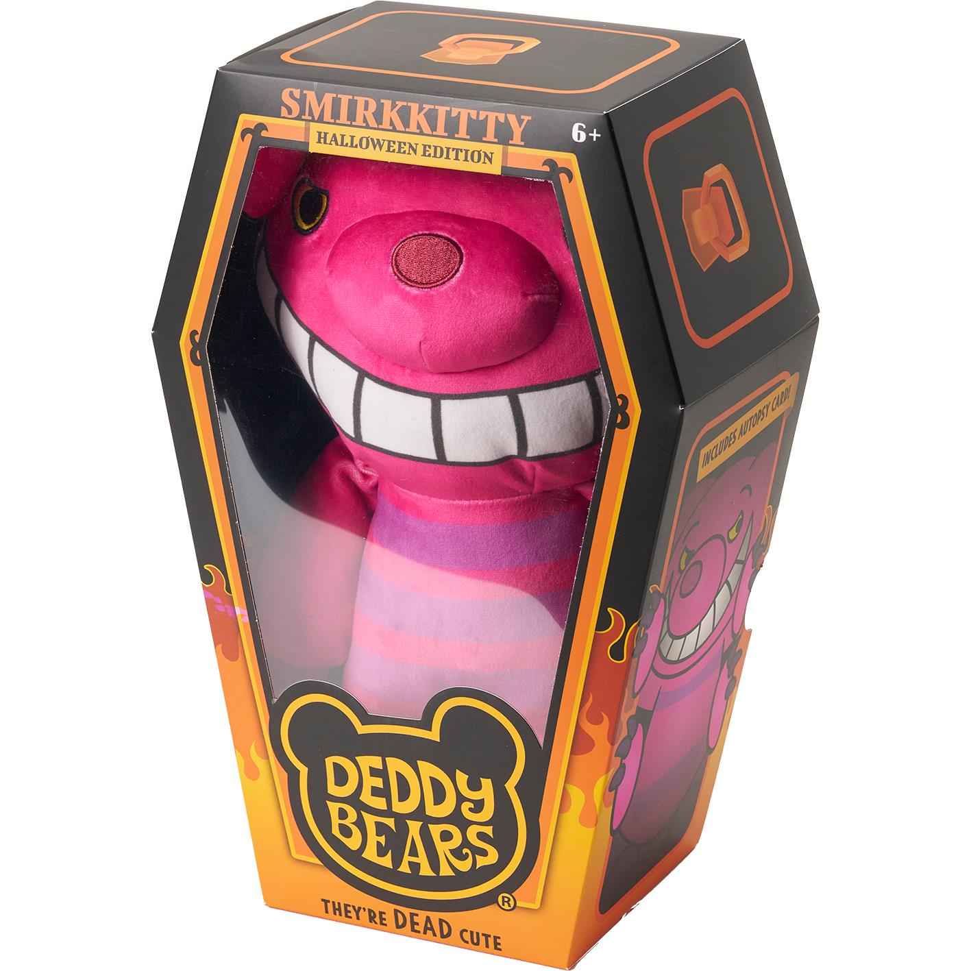 Smirkitty12" Halloween Deddy Bear Plush In Coffin