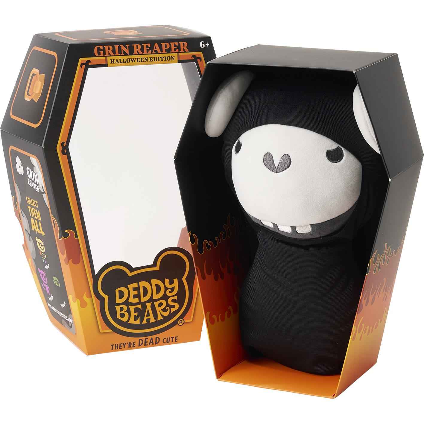 Grin Reaper12" Halloween Deddy Bear Plush In Coffin