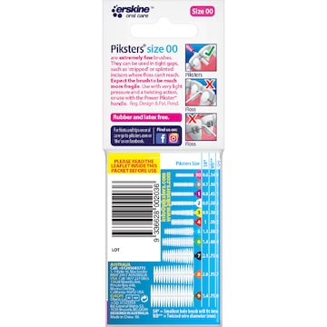Piksters Interdental Brushes Size 00 10 pack