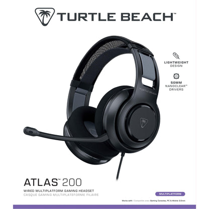 Turtle Beach® Atlas™ 200 Wired Multi-Platform Gaming Headset (Grey)