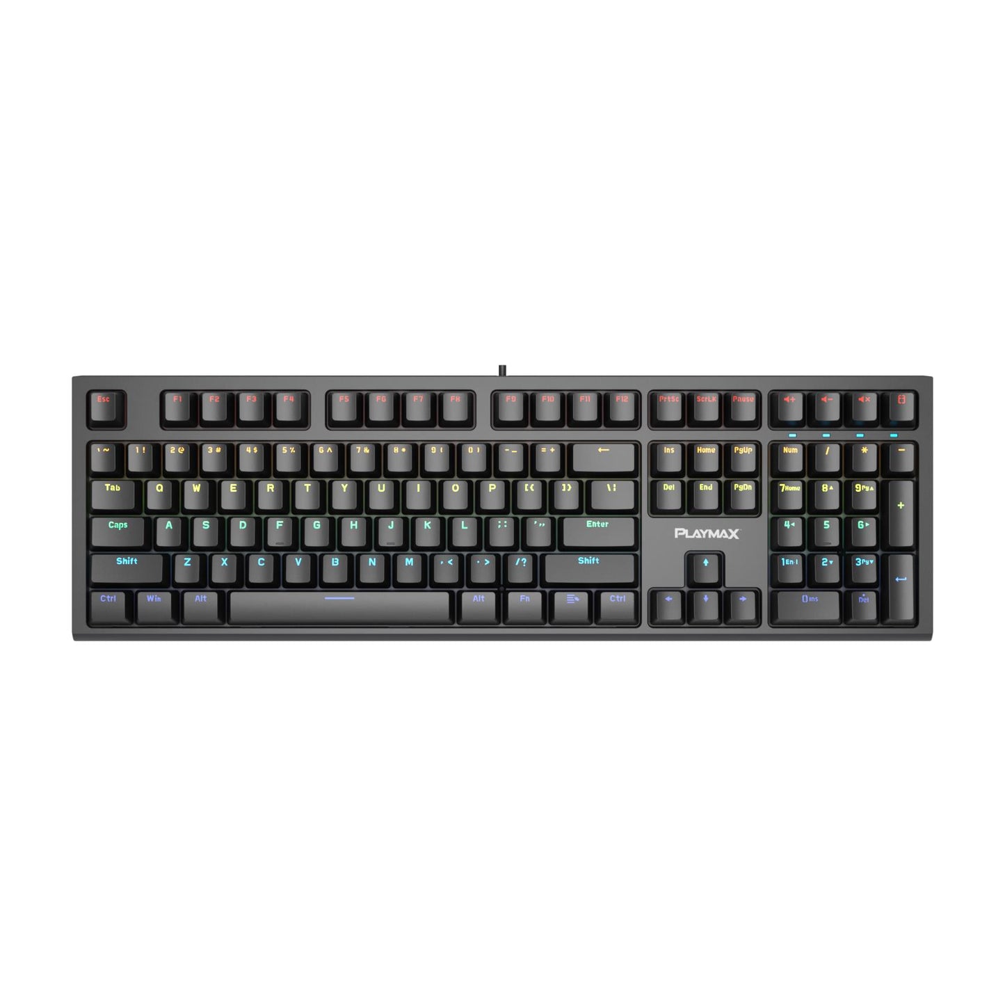 Playmax PRO Black RGB Mechanical Gaming Keyboard (Purple Bonus Key Caps)