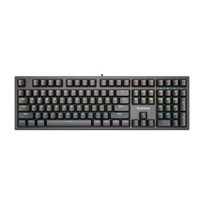 Playmax PRO Black RGB Mechanical Gaming Keyboard (Purple Bonus Key Caps)