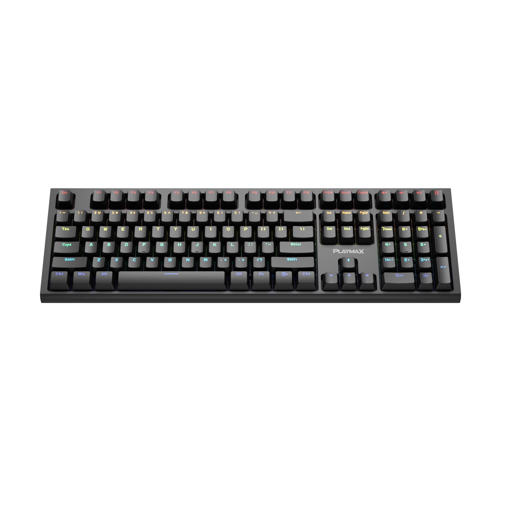 Playmax PRO Black RGB Mechanical Gaming Keyboard (Purple Bonus Key Caps)