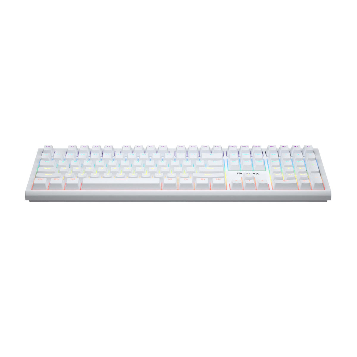 Playmax PRO White RGB Mechanical Gaming Keyboard (Blue Bonus Key Caps)