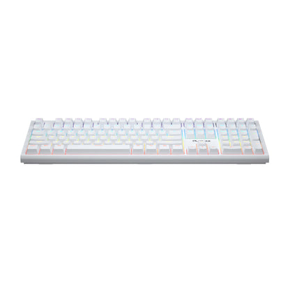 Playmax PRO White RGB Mechanical Gaming Keyboard (Blue Bonus Key Caps)