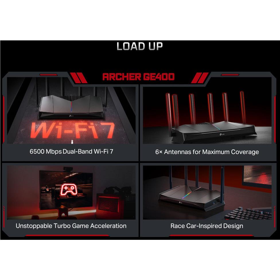 TP-Link ARCHER GE400 BE6500 Wi-Fi 7 Gaming Router