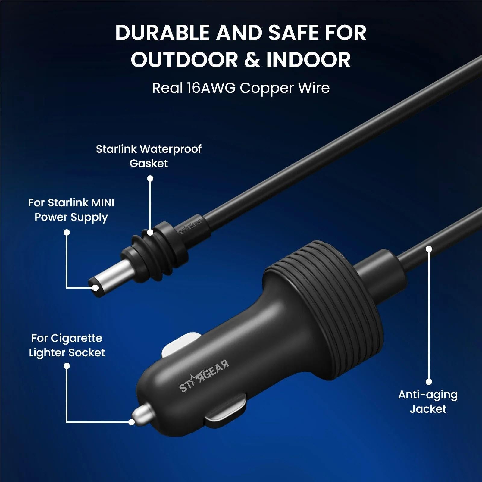 Stargear 12V Cig Power Cable