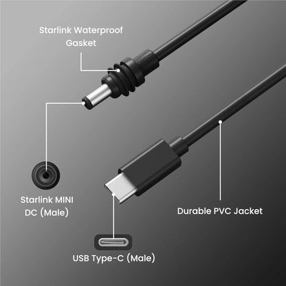 Stargear Mini Starlink USB-C/DC Power Cable (5m)